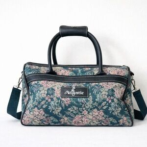 Atlantic Vintage 90s Floral Tapestry Duffel Bag Cottagecore Y2K Travel Weekender